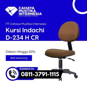 Kursi Komputer Coklat Indachi D-234 H CR